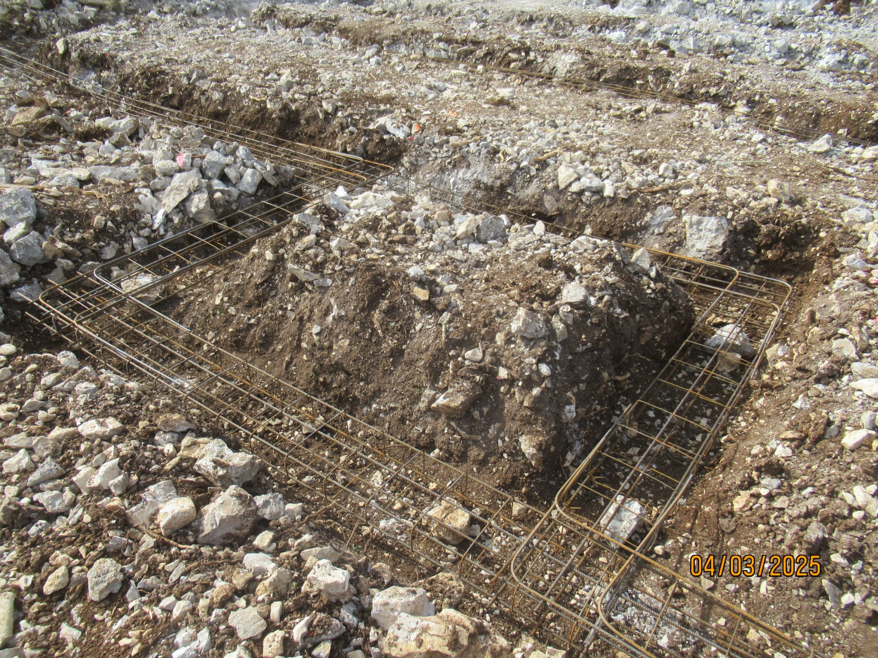 Ouverture des fouilles et ferraillage